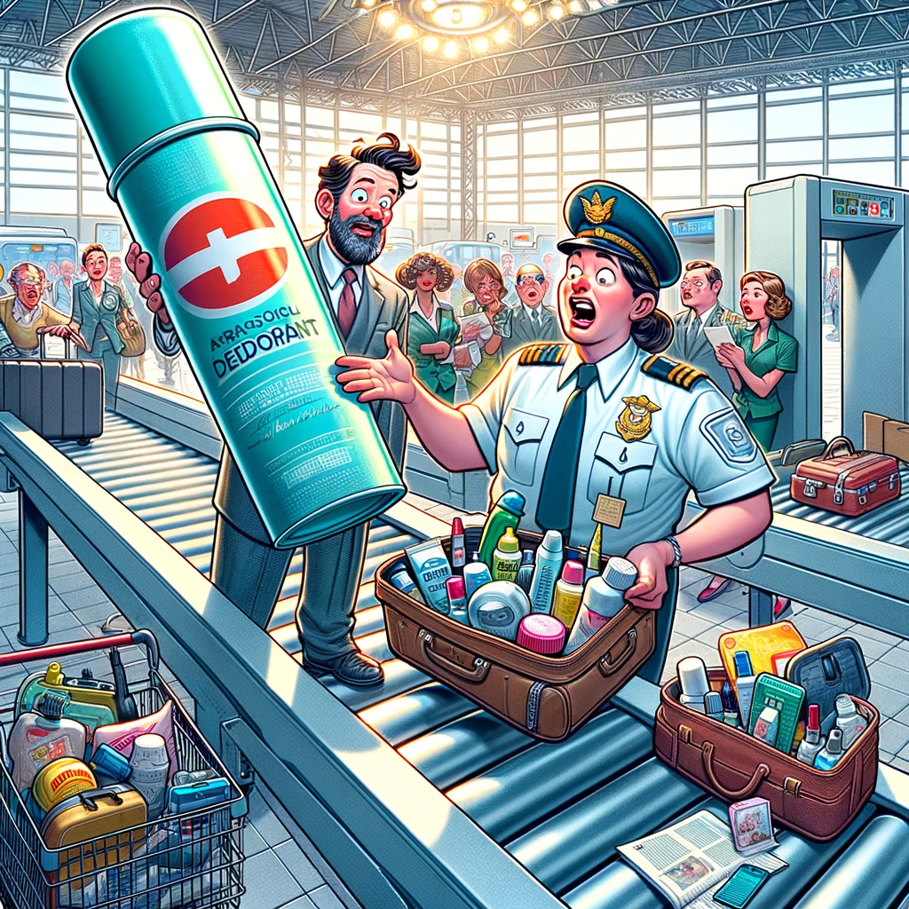 comic strip scene airport security