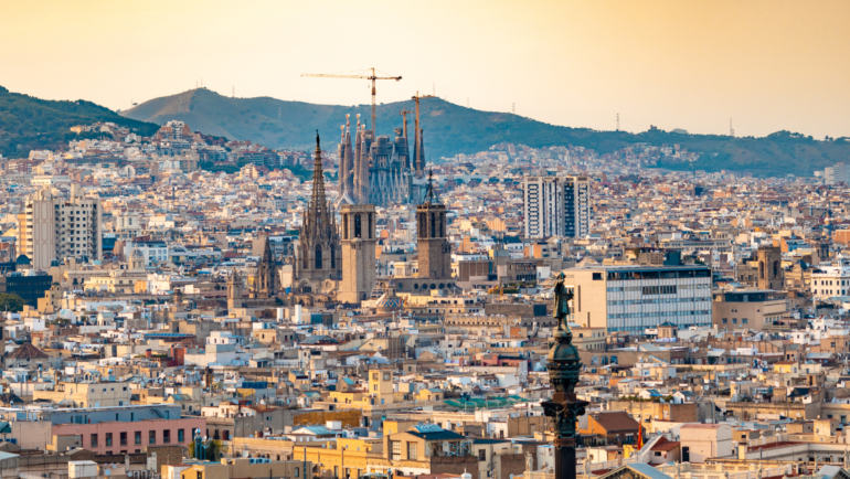 Visual panorâmico da cidade de Barcelona, Espanha