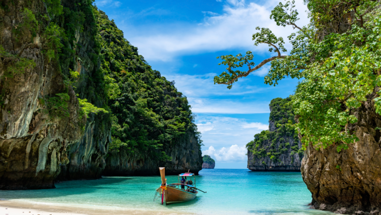 praia paradisíaca na Tailândia