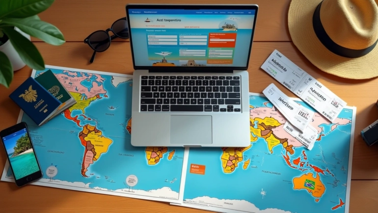 Mapa com destinos de viagem variados para feriados prolongados